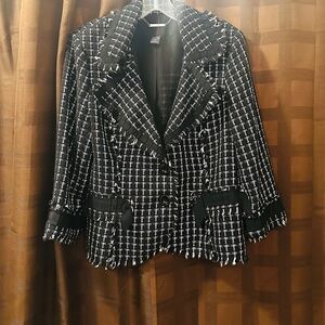 Tweed White House Black Market Blazer size 12